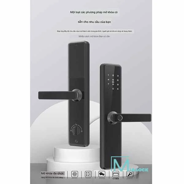 Khóa Vân Tay Cửa Gỗ Mialock 4in1 MIA-WL8 Cao Cấp